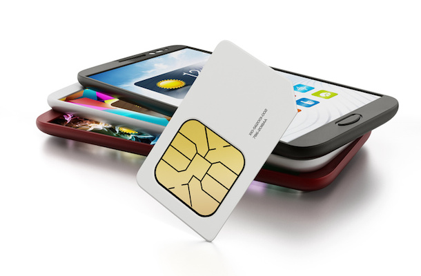 SIM card with smartphones